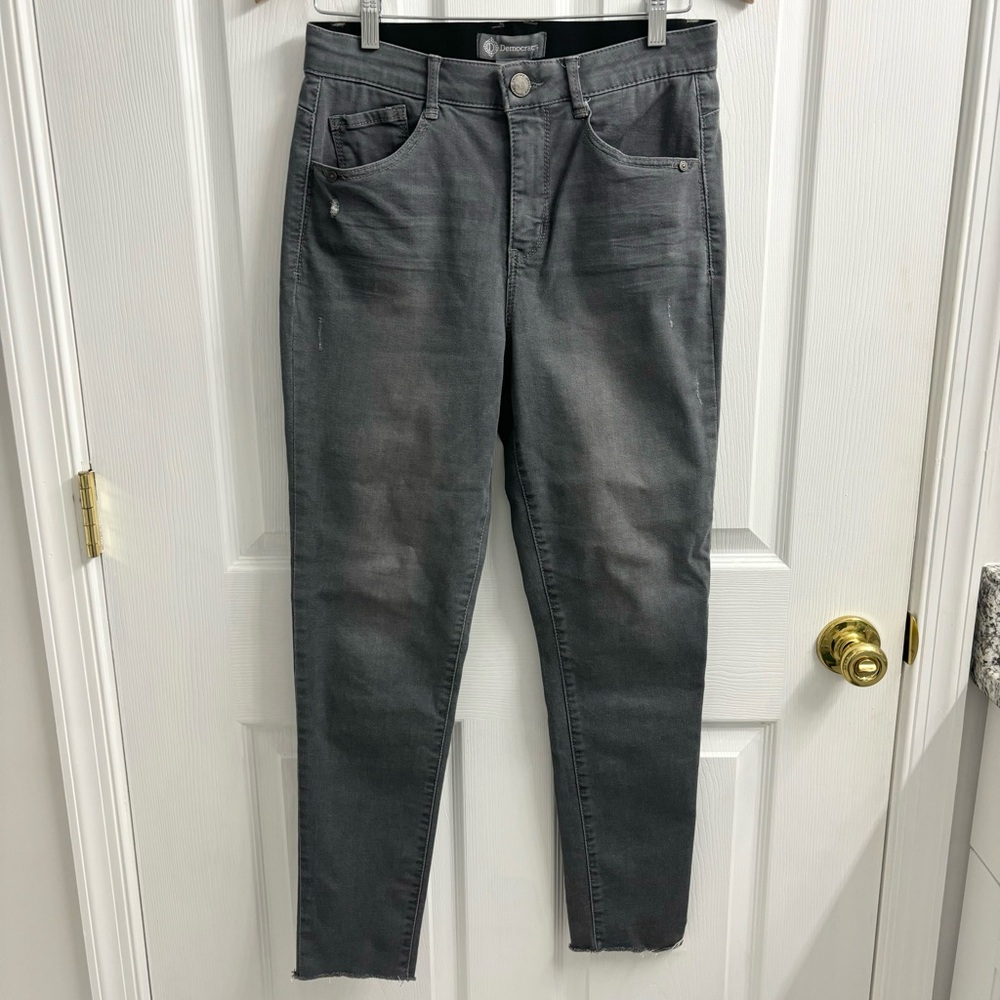 Democracy “Ab” Technology Skinny Jeans Women’s 6 Grey Denim Stretch Waistband